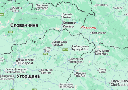 Где находится Ужгород на карте