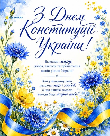 День Конституции Украины 2026 картинки поздравление открытки