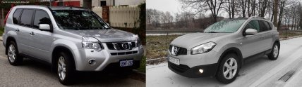 Nissan X-Trail T31 та Nissan Qashqai