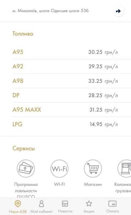 заправка Глуско в Николаеве