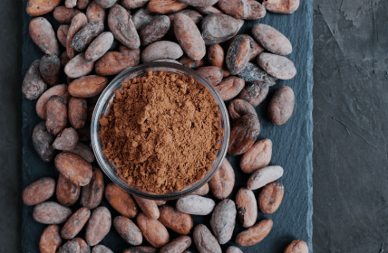 Фото какао та какао-бобів