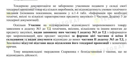 Фрагмент відповіді АТ "Укргазвидобування"