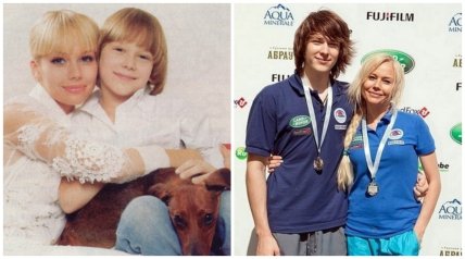 Елена Корикова вместе с сыном