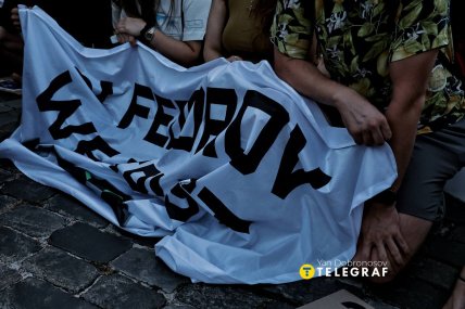 Участники акции отдали почтение павшим за Украину