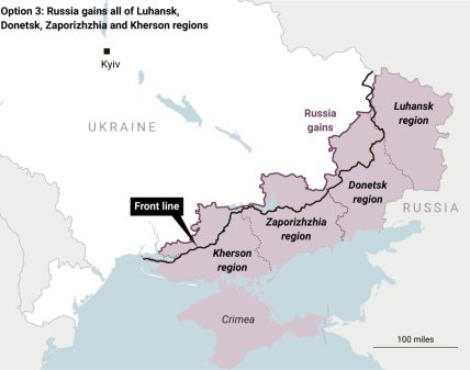 У майбутньому Росія може повністю захопити всі чотири області.