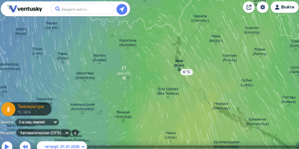 Погода в Києві на 1 січня