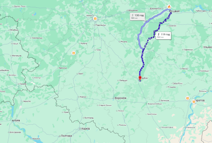Котовск и Кстово на карте России