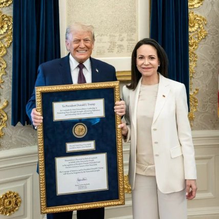 Мачадо передала Трампу свою Нобелевскую награду