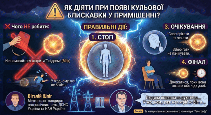 Як діяти у разі кульової блискавки.