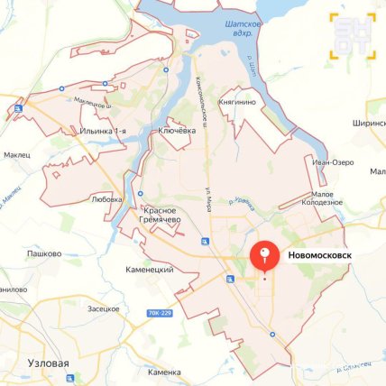 Новомосковськ на карті