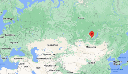 Ангарськ на карті Росії