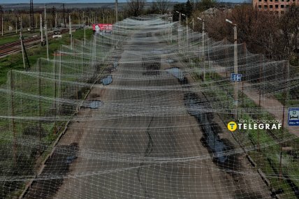 Антидронові сітки на вулицях Дружківки