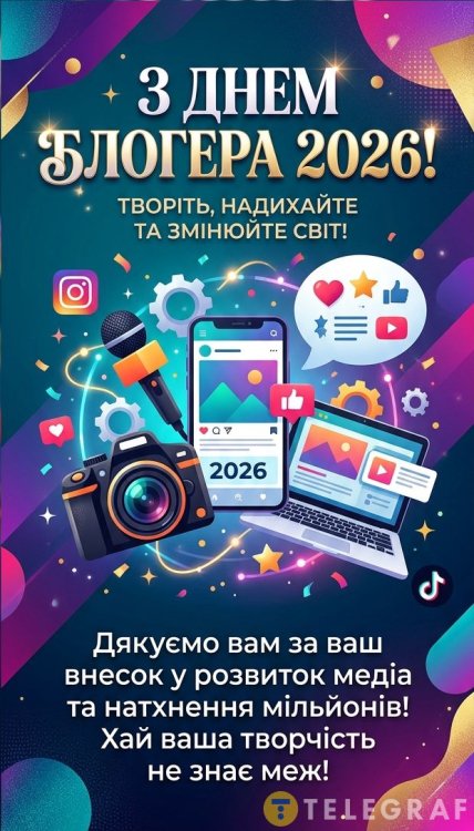 С днем блогера 2026 открытки картинки поздравления