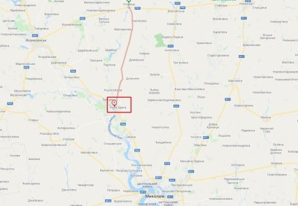 Карта дороги Нова Одеса - Єланець