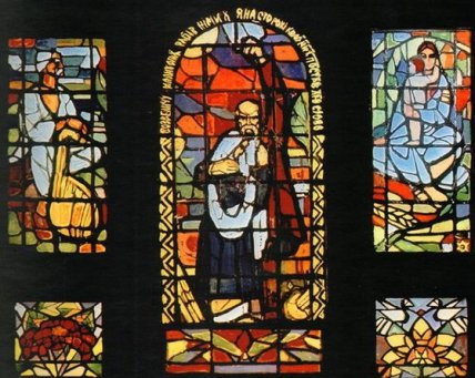 Витраж Аллы Горской "Шевченко.Мать"