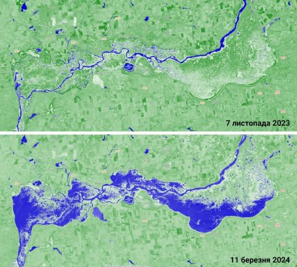 Рівень води на Запоріжжі