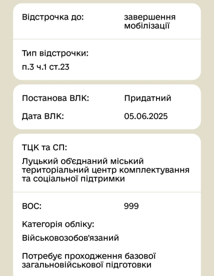 Сповіщення про потребу БЗВП