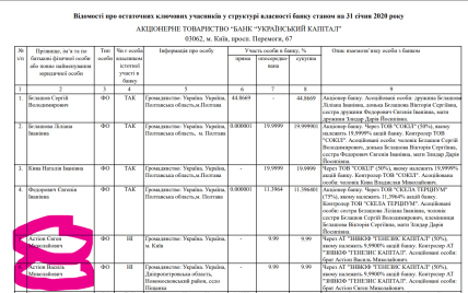 Братья Астионы официально владели долями в банке "Украинский Капитал"