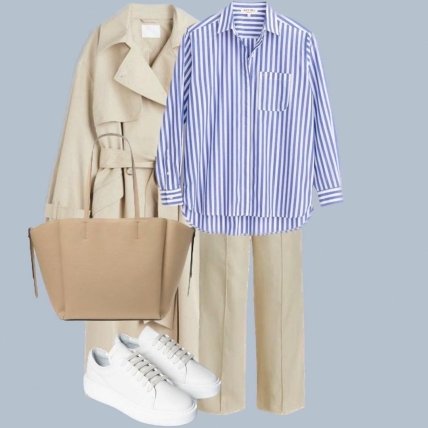 Стильный образ с бежевым тренчем