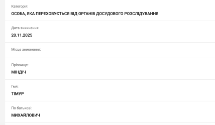 Міндіча оголосили в розшук