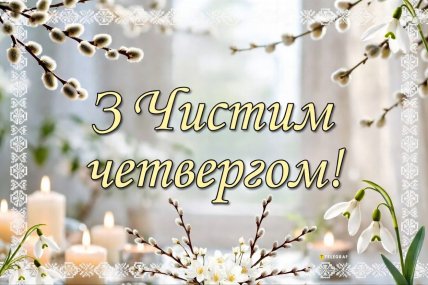 листівка на Чистий четвер, картинки, привітання