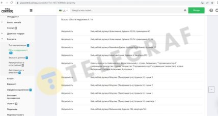 База данных YouControl