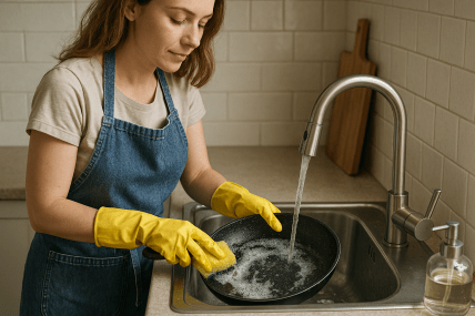 Як відмити нагар на сковороді