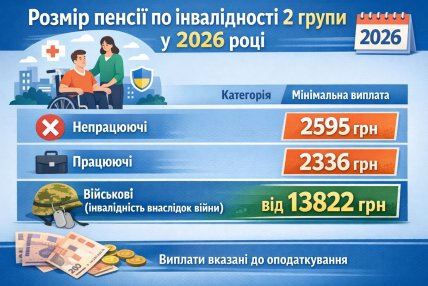 Размер пенсии по инвалидности второй группы в 2026 году