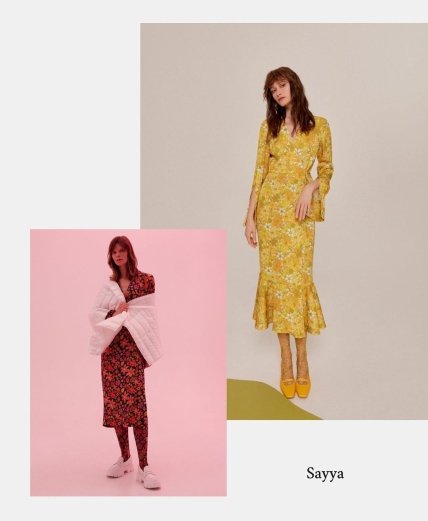 Платье с ботаническим принтом