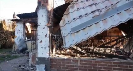 Будинок Мітяя після обстрілів окупантів