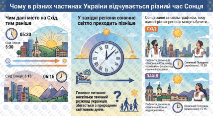 Різне "час Сонця" в Україні