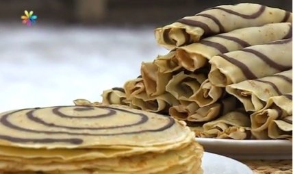 Все буде смачно. Полосатые блинчики от Лизы Глинской (видео)