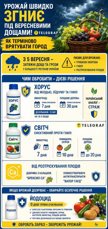 Чем обработать сад и виноград от гнили, милдью и оидиума в сентябре