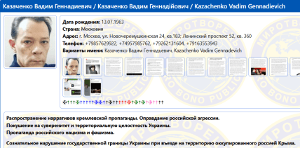 вадим казаченко миротворец