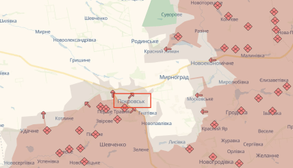 Покровск на карте Deep State