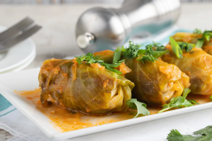 Голубцы получаются очень аппетитными, хоть и без мяса