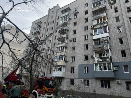 Будинок у Кременчуку, пошкоджений російським ударом 29 жовтня