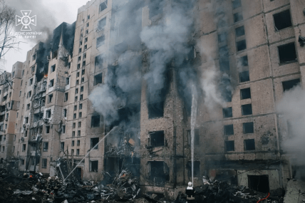 Руйнування в Києві після атаки 2 січня 2024 року