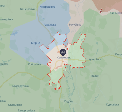 Купянск на карте