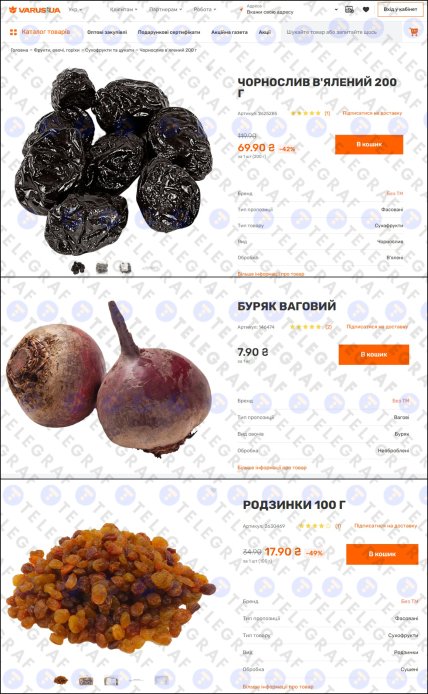 Ціни на чорнослив, буряк та родзинки на 1 лютого 2026