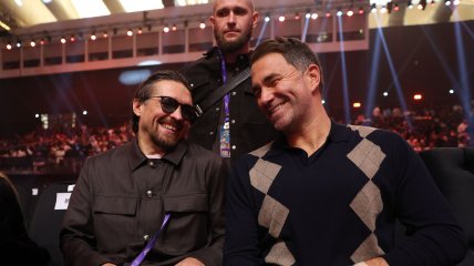 Олександр Усик та промоутер Едді Гірн