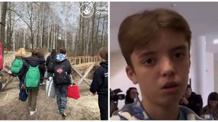 Освобожденный украинский мальчик