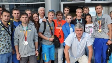 Украинские призеры Универсиады возвращаются домой (Фото)  