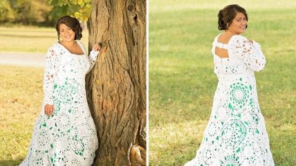 Невеста сама сшила себе изумительное свадебное платье (Фото)