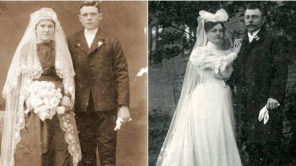 Как выглядели свадебные наряды европейских женихов и невест конца XIX века (Фото)