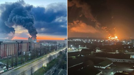 Пожар в Брянске на нефтебазе