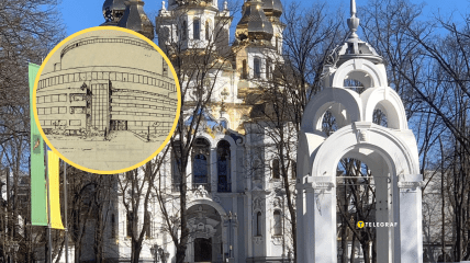 Там, где сейчас стоят храм и "Зеркальная струя", планировали построить огромный театр