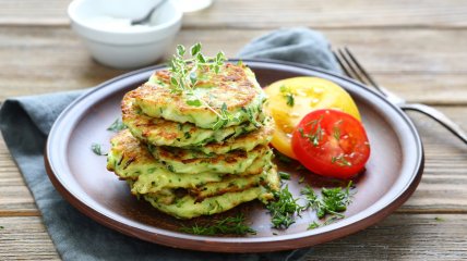 Оладьи из кабачков с сыром