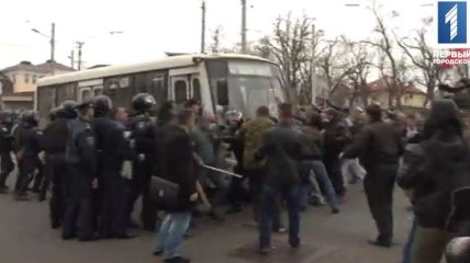 В Одессе антимайдановцы напали на журналистов (Видео)