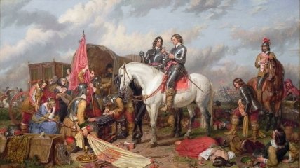 Кромвель после победоносной битвы при Несби перечитывает переписку короля Карла I Стюарта